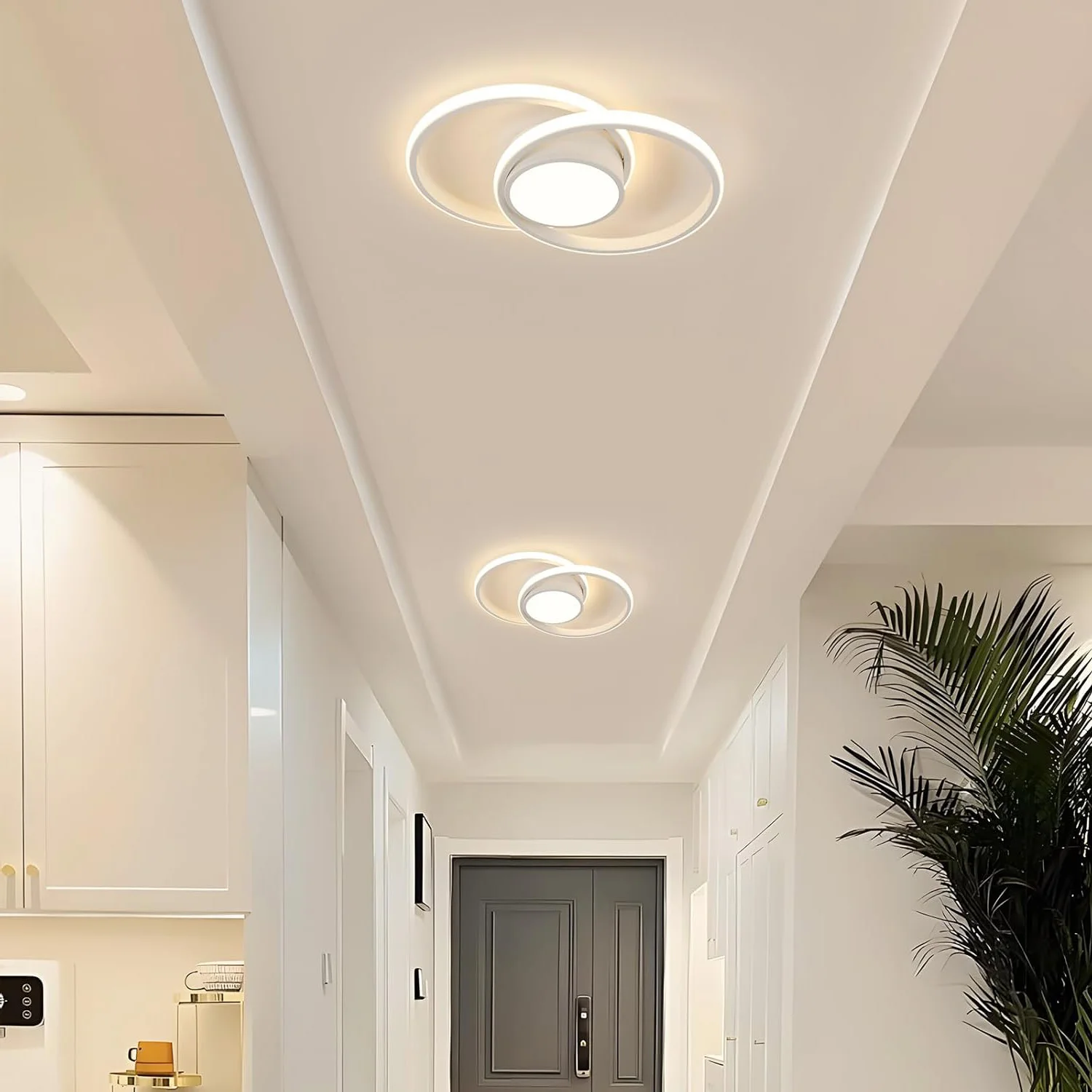 LED Ceiling Light,Bedroom Ceiling Lamp, 42W 4800LM,Warm White 3000K, Rond Modern Ceiling Light for Living Room Kitchen
