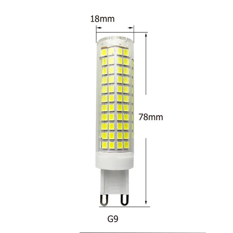 1/5 PCS Dimmable Ceramic LED Bulb Light 220v 110v 15w High Brightness G9 E11 E12 E14 BA15D LED Corn Bulb Lamp 136pcs 2835