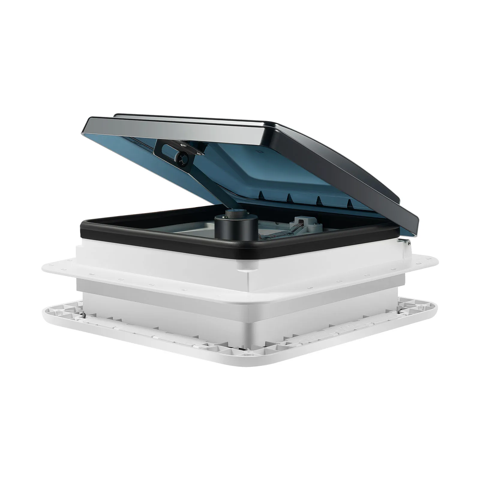 12V RV Roof Ventilation Fan, 280x280mm Skylight Reversible Ventilation Exhaust Fan with LED Light & IP68 Waterproof for Caravan Camper Motorhome