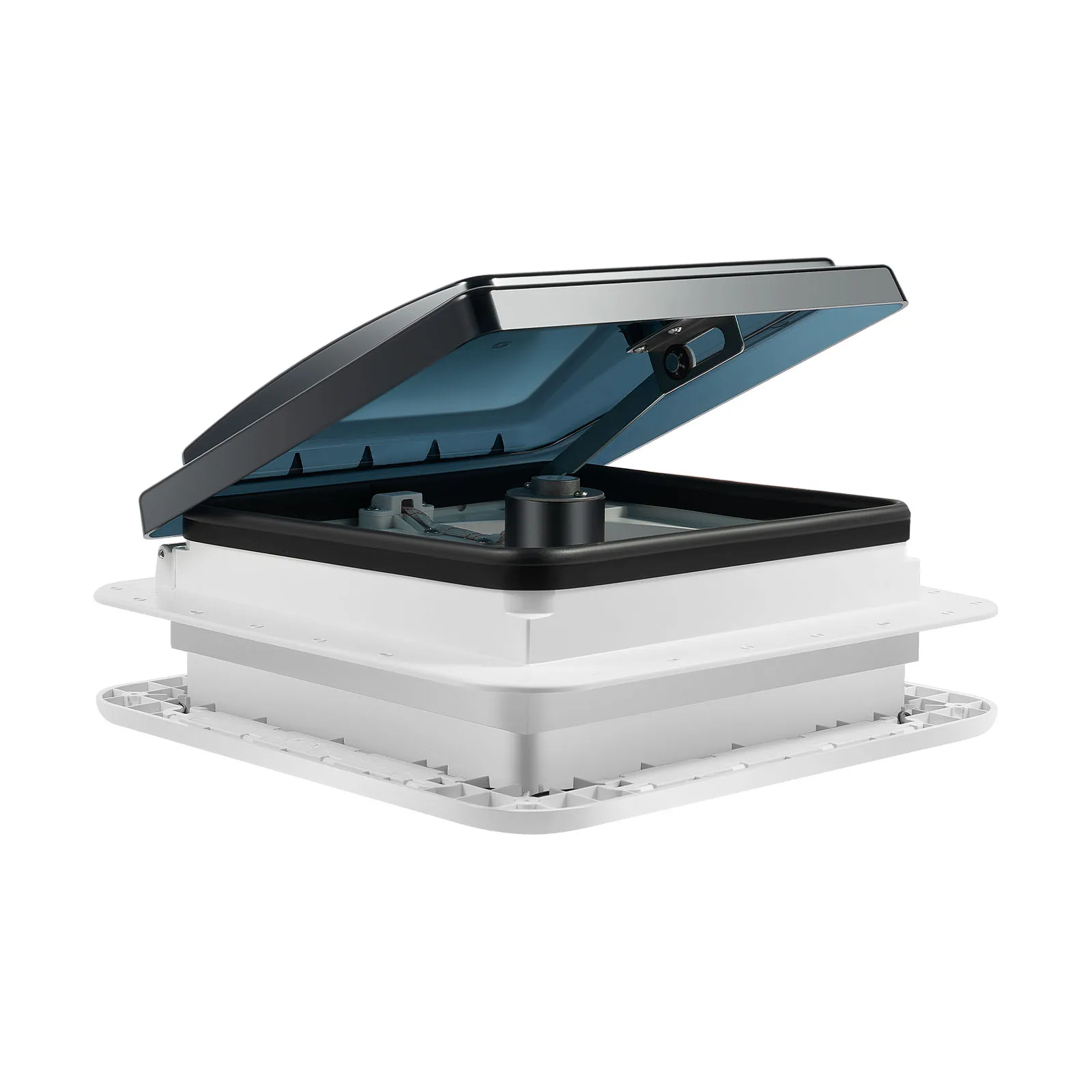 12V RV Roof Ventilation Fan, 280x280mm Skylight Reversible Ventilation Exhaust Fan with LED Light & IP68 Waterproof for Caravan Camper Motorhome
