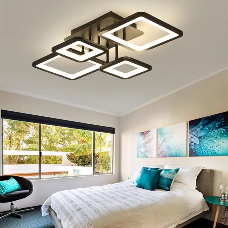 Modern LED Ceiling Light,54W Dimmable Ceiling Light with Remote Control Ceiling Lamp for Living Room