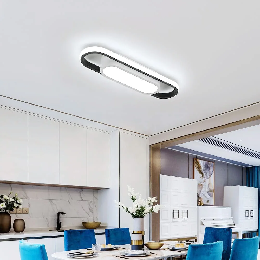 LED Ceiling Light Rectangular 24W,LED Ceiling Lamp White Light, Acrylic Ceiling Light for Bedroom, Kitchen, Hallway Balcony