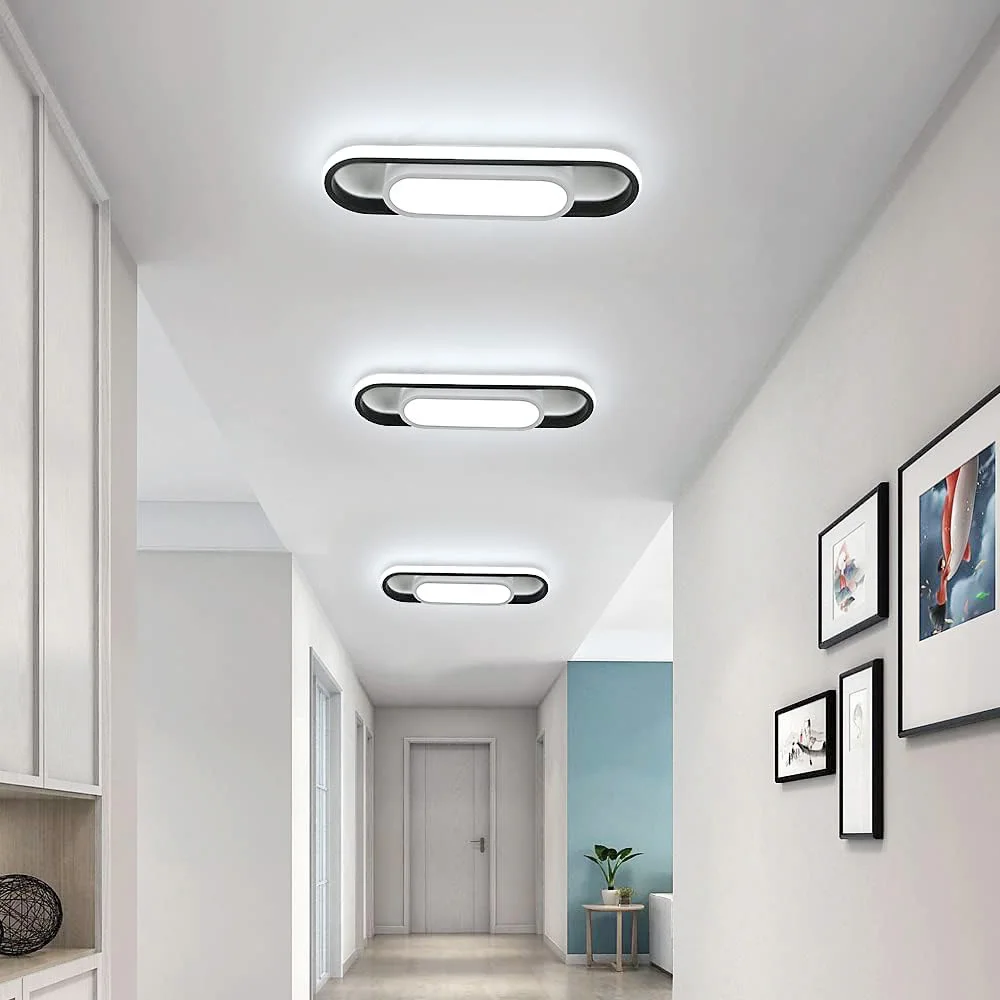 LED Ceiling Light Rectangular 24W,LED Ceiling Lamp White Light, Acrylic Ceiling Light for Bedroom, Kitchen, Hallway Balcony