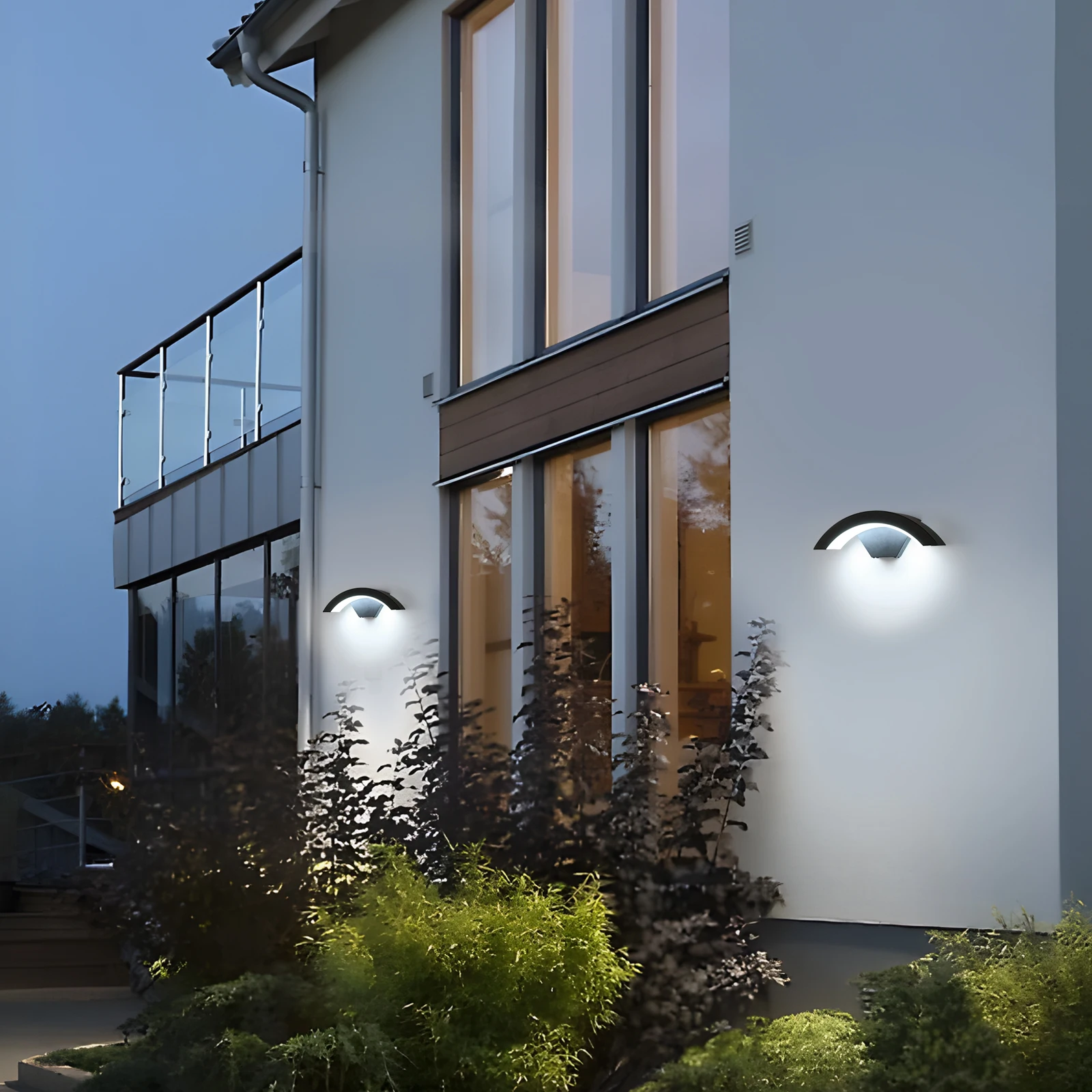 24W LED Modern Outdoor Wall Sconces,Warm White 3000K LED Wall Lamp, Outdoor Wall Light for Terrace Gardens Pathway