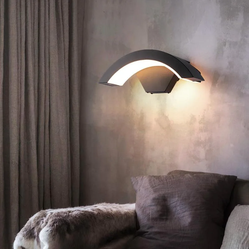 24W LED Modern Outdoor Wall Sconces,Warm White 3000K LED Wall Lamp, Outdoor Wall Light for Terrace Gardens Pathway