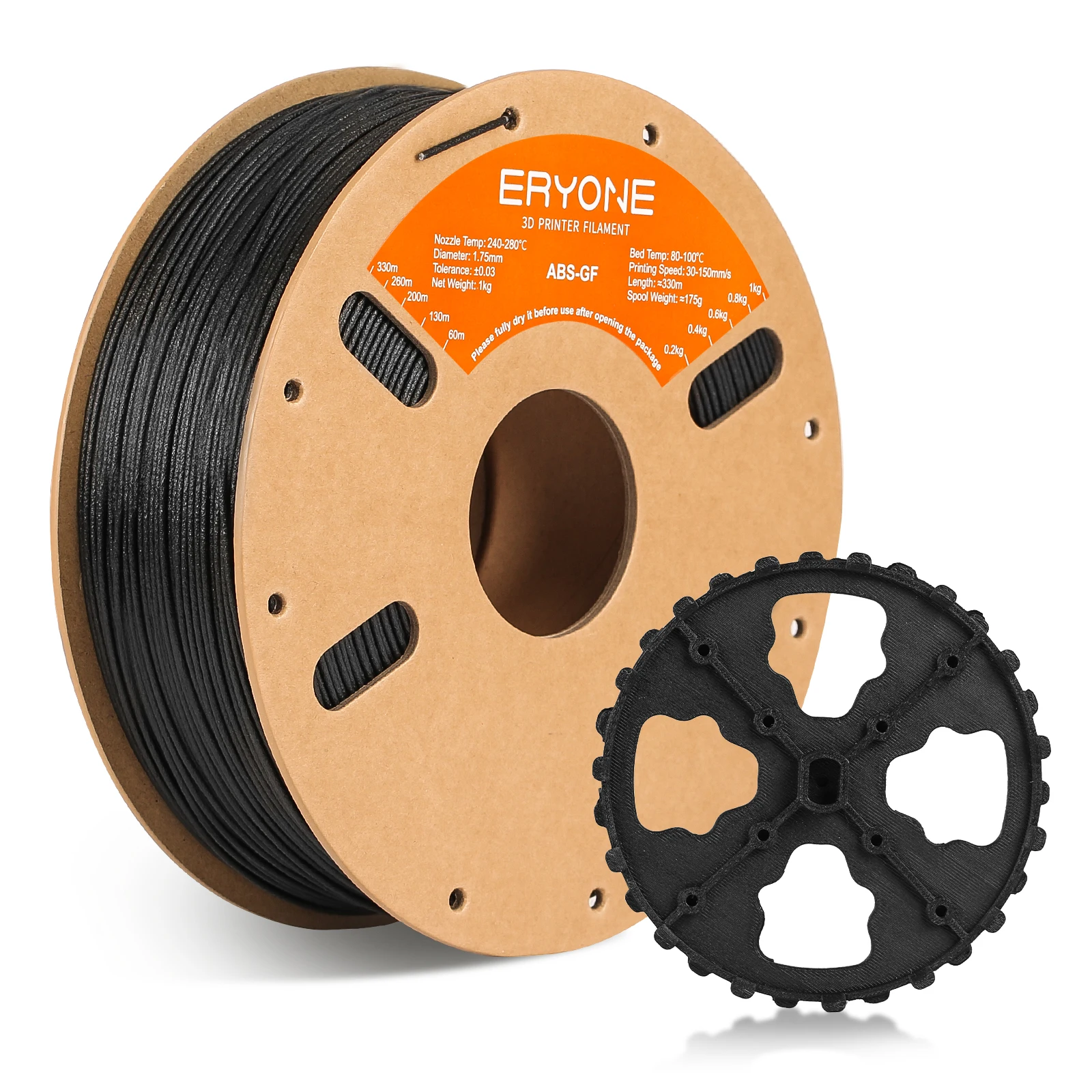 ERYONE Glass Fiber ABS Filament 1.75mm +/- 0.03mm, 3D Printing Filament ABS GF 1kg/3kg/7kg