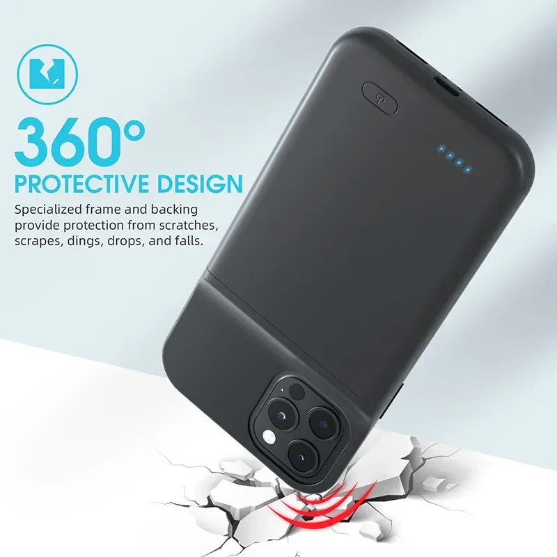 Battery Charger Case Portable Power Bank Charging Cover Capa for IPhone 11 12 13 14 Pro Max XS Max XR 6 7 8 Plus SE 5S 13 Mini