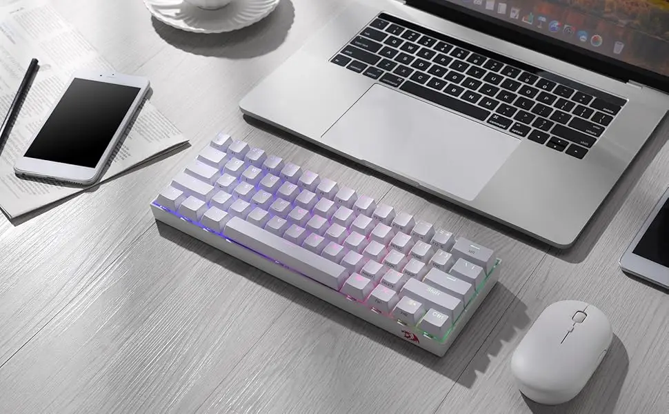 Redragon K530 Pro Draconic 61 Keys 60% Wireless RGB 100% Hot-Swap Socket Mechanical Keyboard Bluetooth/2.4Ghz/Wired 3-Mode