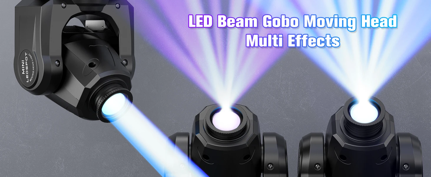 Gwong 150W LED Show Light Gobo Pattern Light Stgae Effect Moving Head Light with Remote Control 9/11CH DMX for Wedding Concert Club KTV
