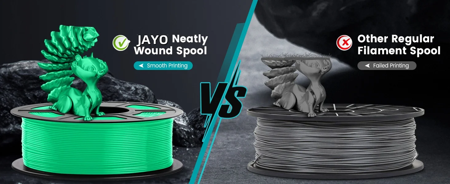 JAYO 3D PLA / SILK / PLA META / PETG / PLAMatte / ABS / High Speed PLA/ PLA PLUS 3D Filament 1.75mm Printer Filament 1.1KG/Roll