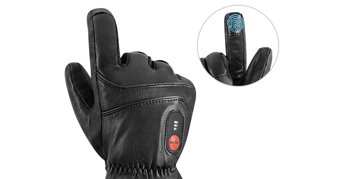 Motorcycle Winter Warm Heated Gloves Heated Gloves Skiing Warm Touch Screen Waterproof Heated Rechargeable Gloves