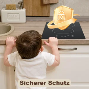 KICHPOWER 2 Plate with Plug Touch Control Glass Ceramic Hob