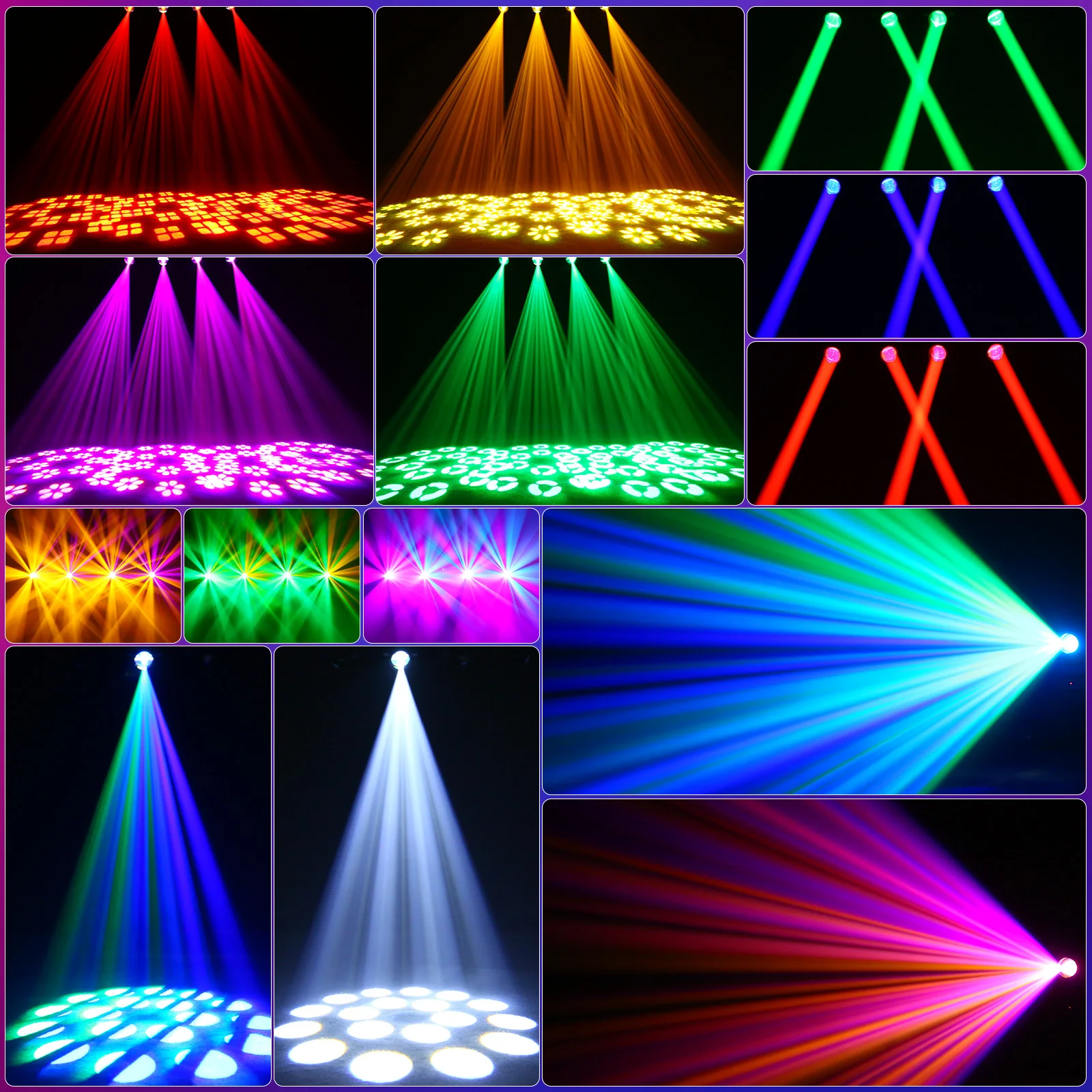 Gwong 150W Moving Head LED DMX512 Spot Beam RGBW Wash GOBO 18 Prism Dj Disco Stadium Party Light for Wedding Light Show Bar Club