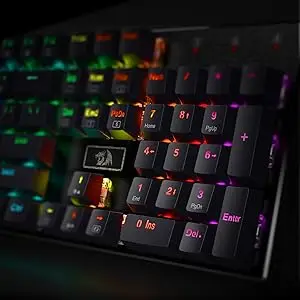 Redragon K556 RGB LED Backlit Wired 104 Keys Hot-Swap Noise Absorbing Foams Mechanical Gaming Keyboard
