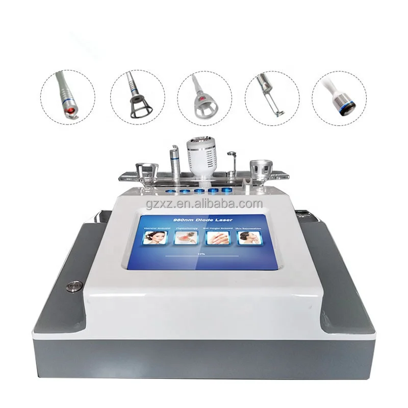 BEST 5 in 1 980nm Diode Laser Vascular Removal Machine Remove Spider Veins 980 Diode Laser Blood Vessels Removal Nail Fungus