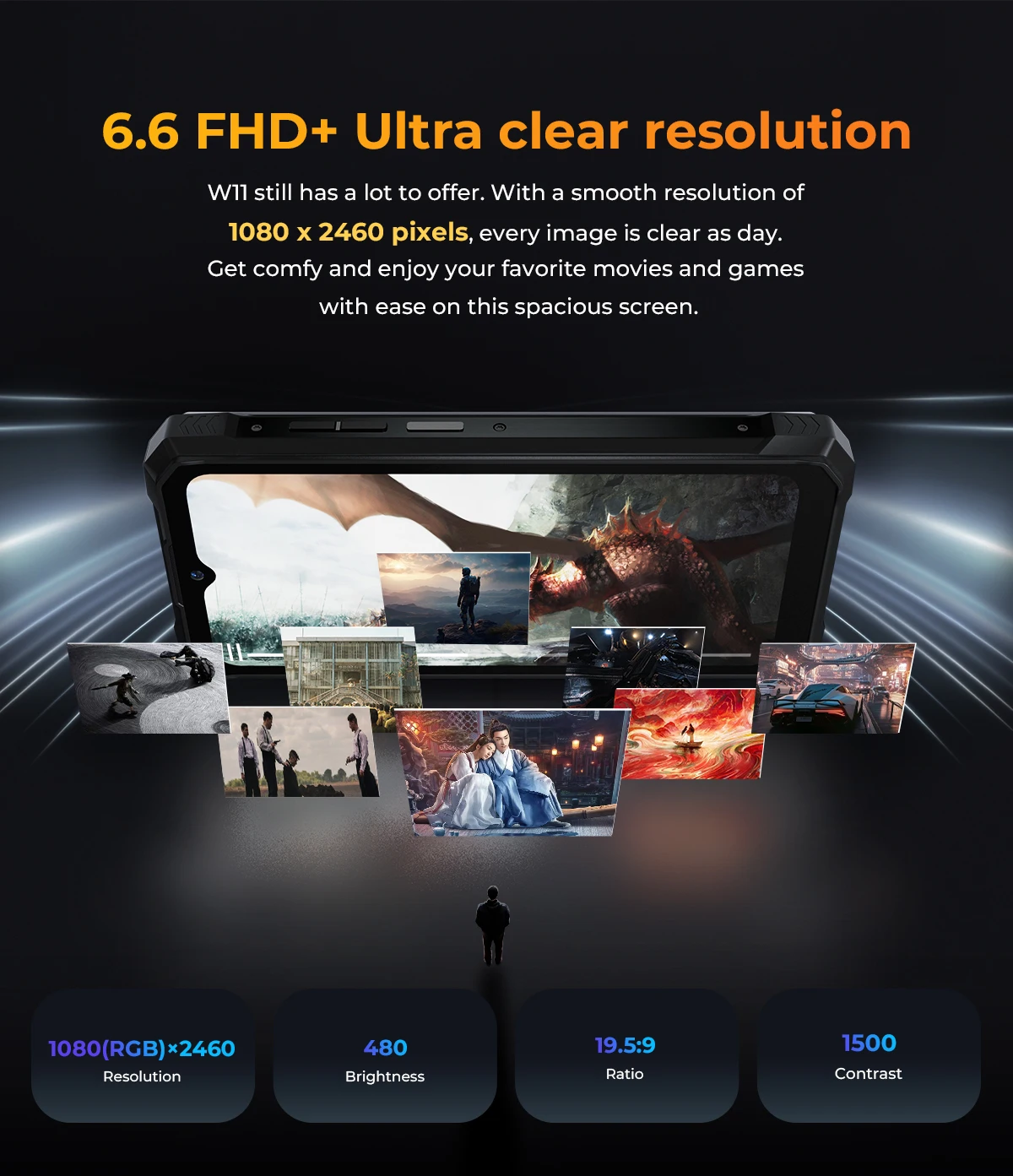 [Ship From Germany] HOTWAV W11 Rugged Phone 20800mAh 280LM Flashlight 6.6'' FHD+ Smartphone 33W 24MP Night Vision Mobile Phone