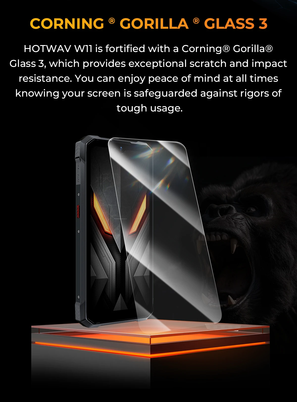 [Ship From Germany] HOTWAV W11 Rugged Phone 20800mAh 280LM Flashlight 6.6'' FHD+ Smartphone 33W 24MP Night Vision Mobile Phone