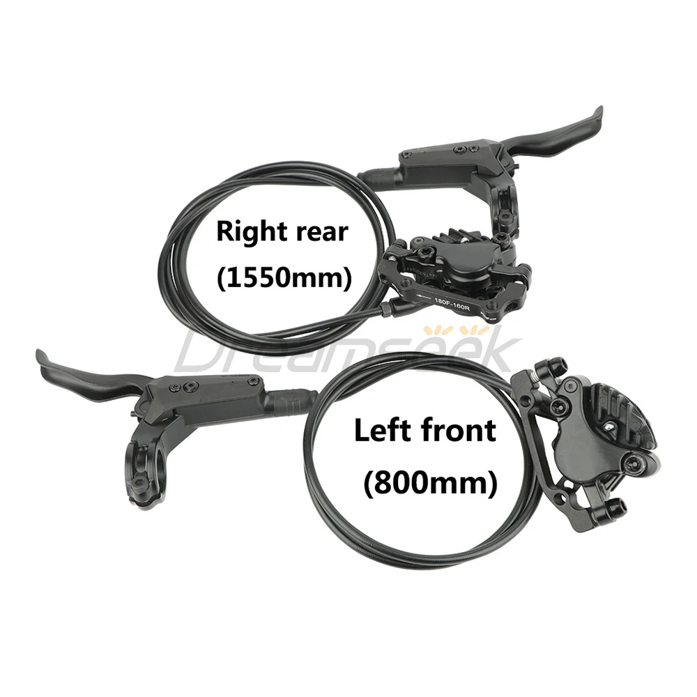 Hydraulic Disc Brake Set Bicycle 800/1550mm MTB Mountain Road Bike Oil Brakes Front Rear for XT M8000 Lever Caliper Cycling Kit