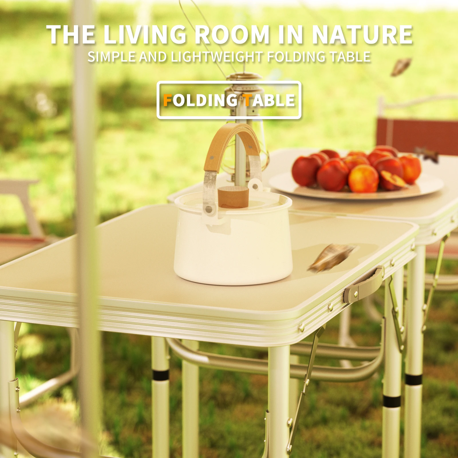 Foldable Camping Table,Portable Picnic Table for Indoor/Outdoor,Balcony,Market,Kitchen,Work,2 Heights 20cm/56cm,Size: 60x45cm