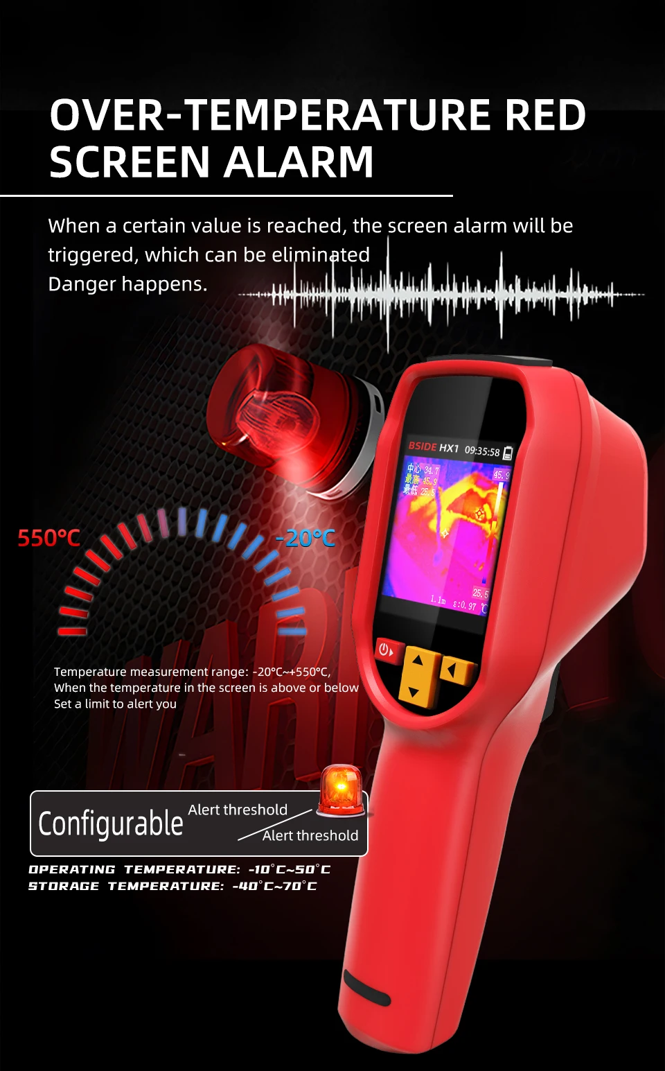 BSIDE NEW Thermal Imager Camera HX1 HX3 Laser Thermographic HD Resolution For Circuit PCB Repair Pipeline Detection Medical