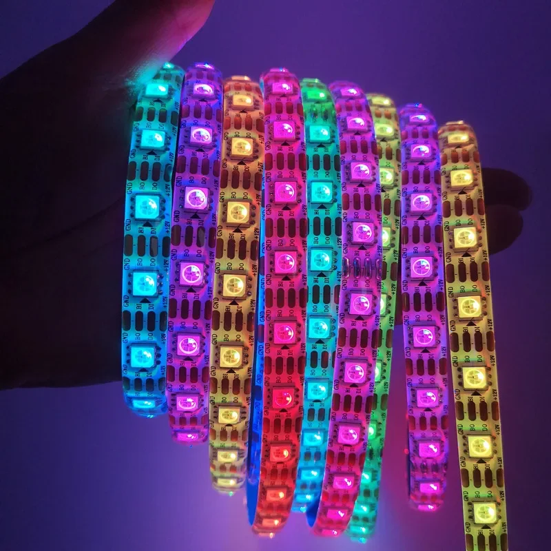 WS2815 DC12V (WS2812B WS2813 updated) RGB LED Pixels Strip Light 30/60/74/96/144Leds/m Individually Addressable LED Dual-Signal