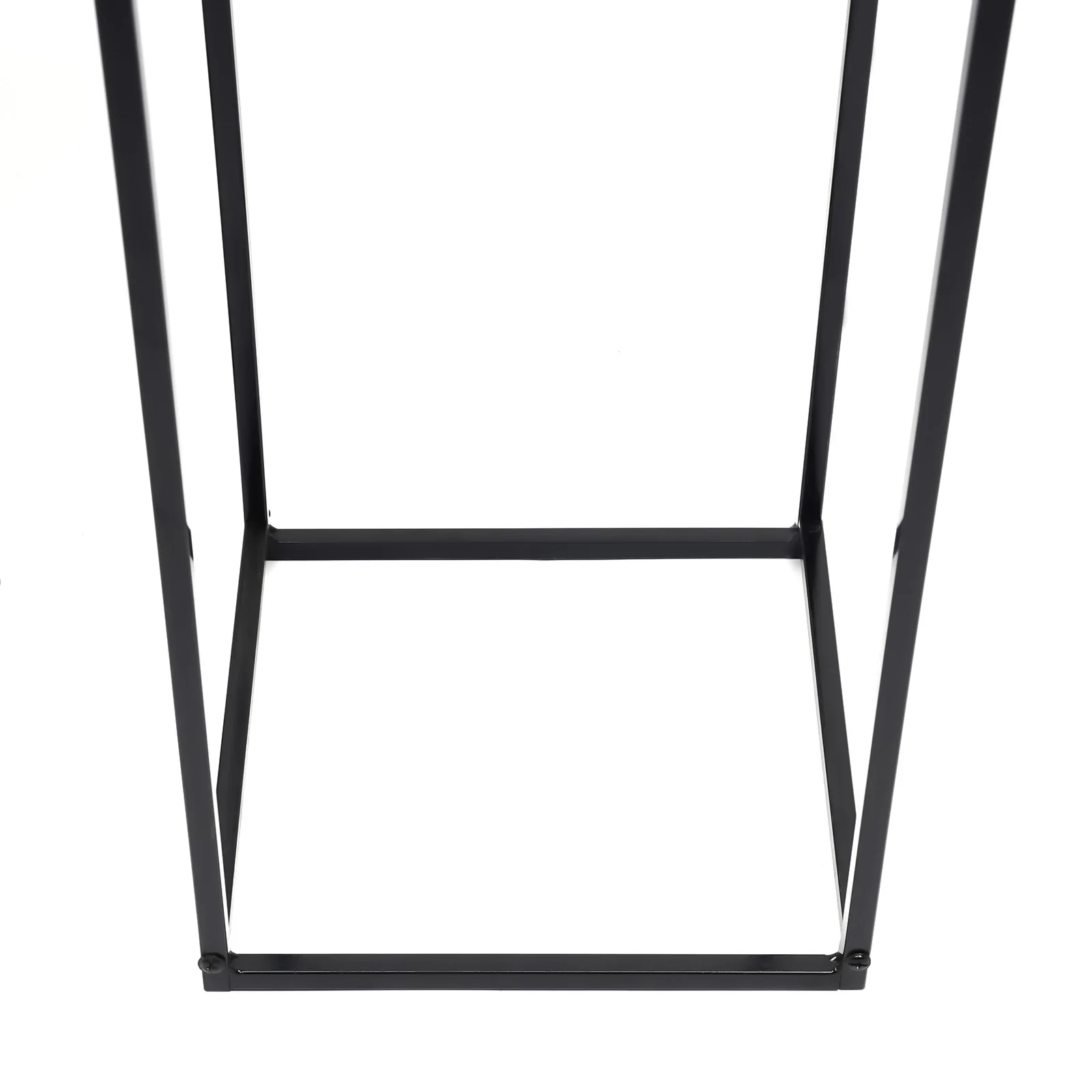 2PCS Black Plant Stand Metal Square Flower Holder Durable Rack Patio Garden For Living Room Decor