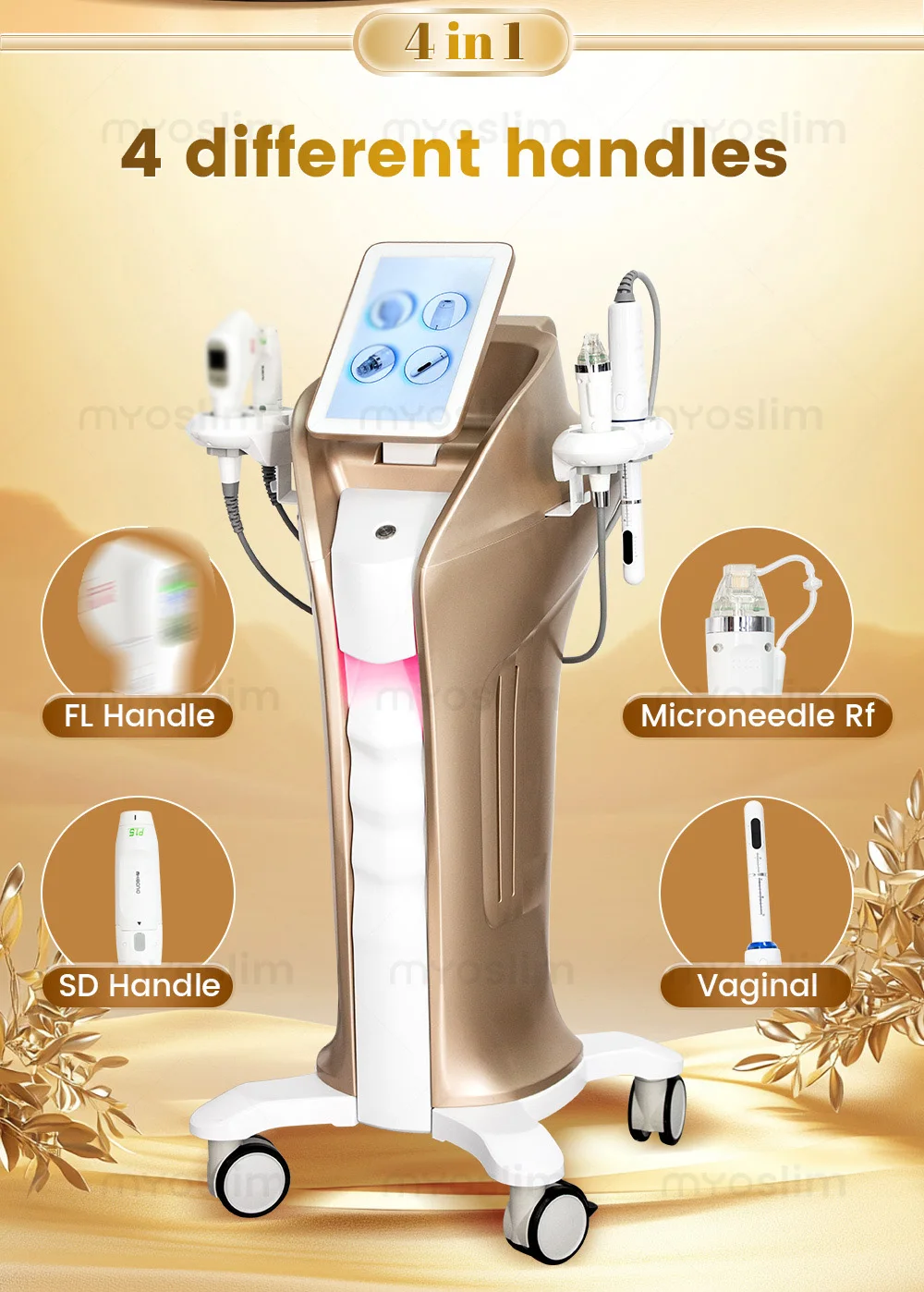 Skin Tightening Machine 4 IN1 Intimate Care Beauty Salon Equipment for Beauty Salon Spa Clinic Use