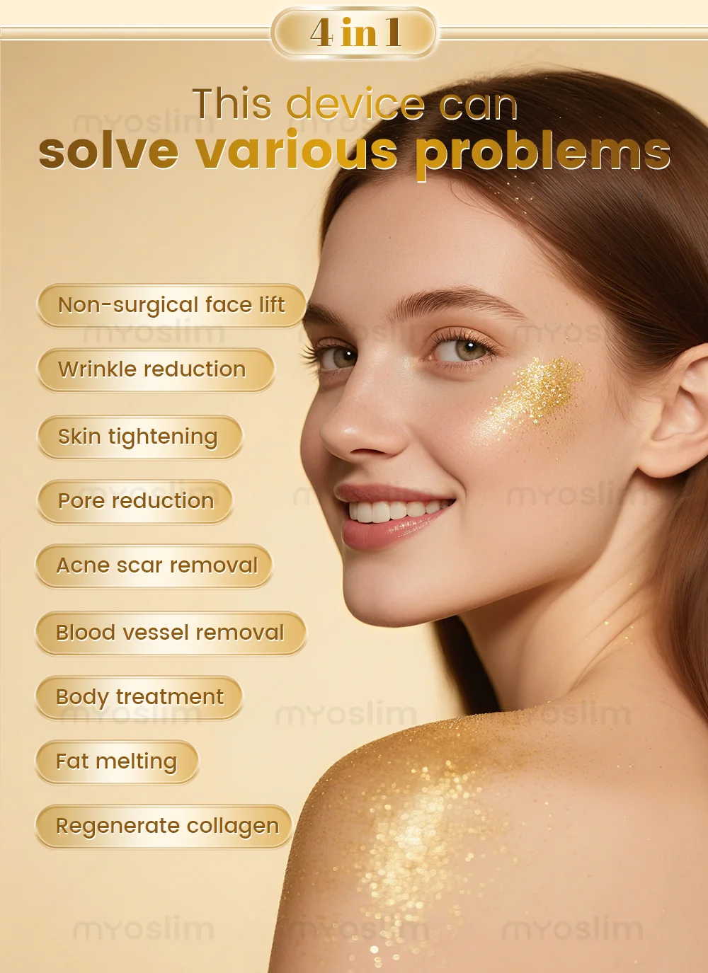 Skin Tightening Machine 4 IN1 Intimate Care Beauty Salon Equipment for Beauty Salon Spa Clinic Use