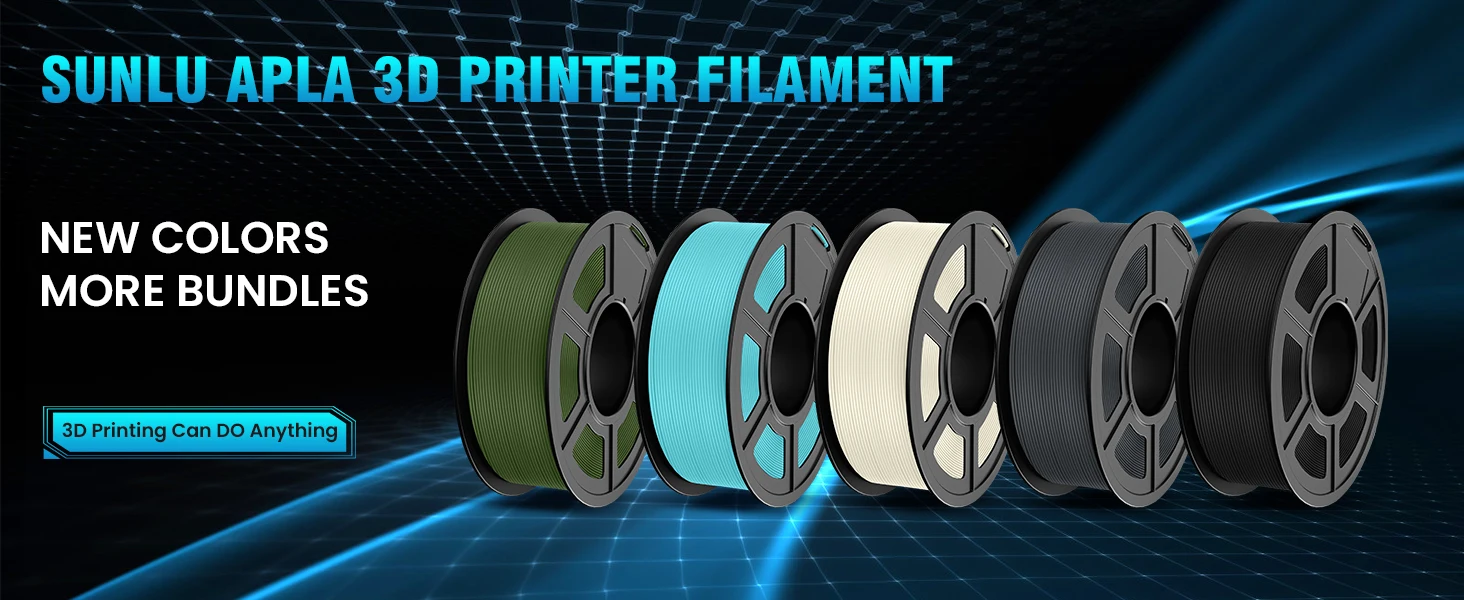 SUNLU 2KG 3D AntiString PLA/PLA Meta/High Speed PLA Filament 1.75mm 1KG/Roll 3D Printer Neatly Wound 3D Filament for 3D Printer