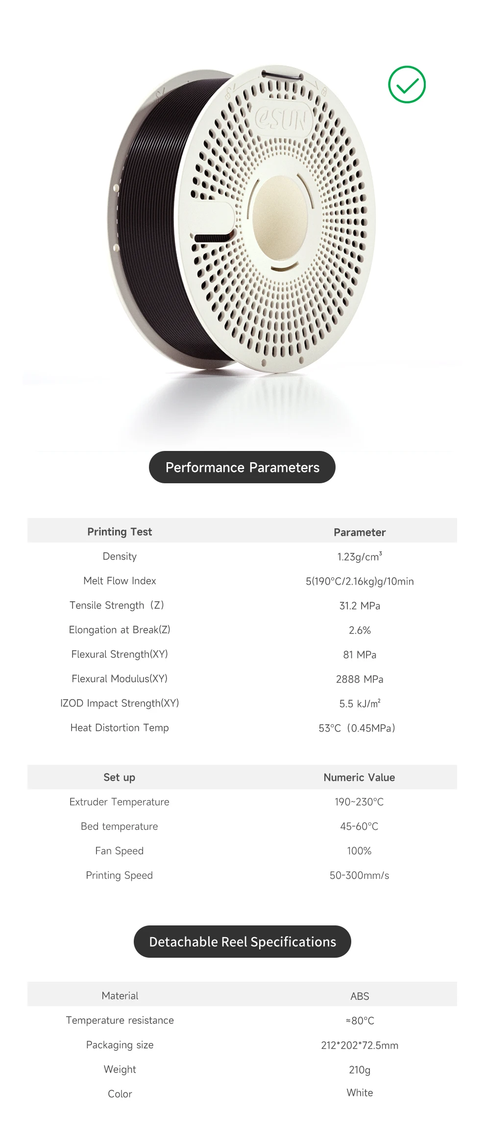 ESUN PLA+ 3D Filament 1.75MM 1KG Fast Printing PLA Plus for Bambu Lab 3D Printer Filament Without Spool PLA+ for 3D Printers