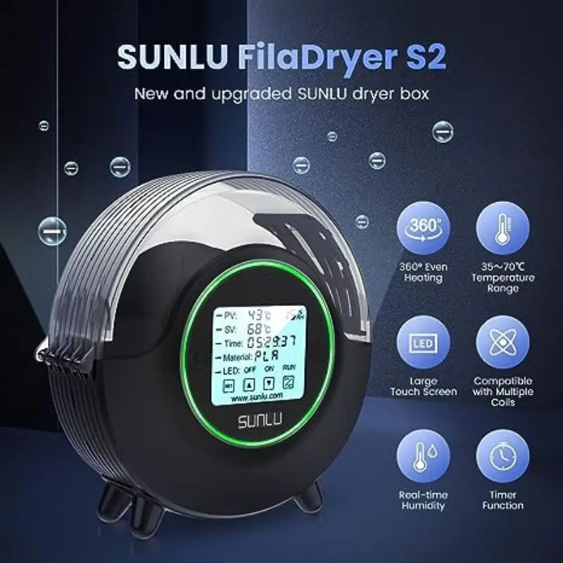 SUNLU 3D Filament Dryer S2 FilaDryer Dry Box S2 Drying Filaments Storage Box Keeping Filament Dry Holder Free 3D Printer Mate