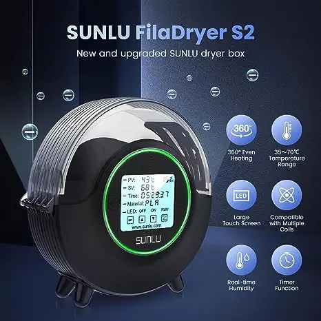 SUNLU 3D Filament Dryer S2 FilaDryer Dry Box S2 Drying Filaments Storage Box Keeping Filament Dry Holder Free 3D Printer Mate