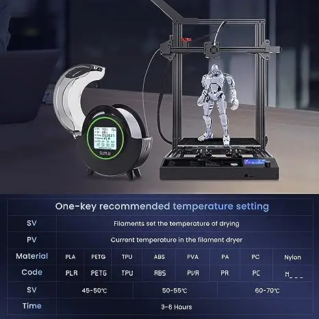 SUNLU 3D Filament Dryer S2 FilaDryer Dry Box S2 Drying Filaments Storage Box Keeping Filament Dry Holder Free 3D Printer Mate