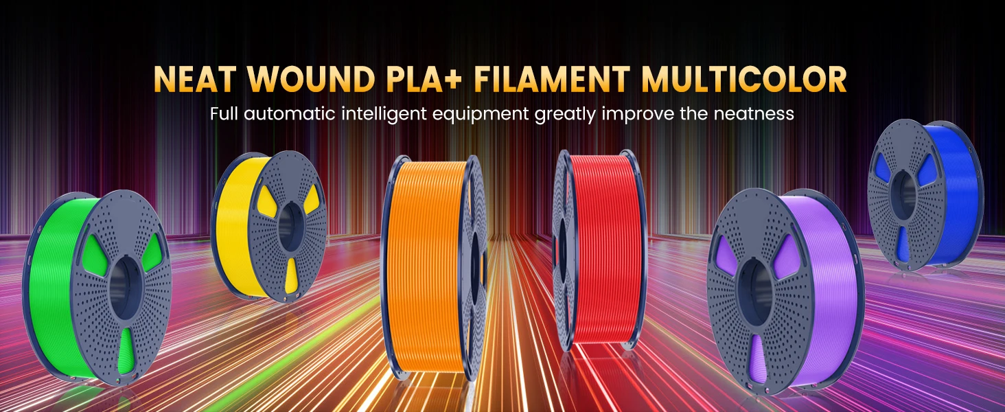 SUNLU 10KG PLA+2.0 3D Printer Filament Tougher and Stronger PLA Plus Filament 1000G/Roll 1.75mm 3D Filament Fit for FDM 3D Print