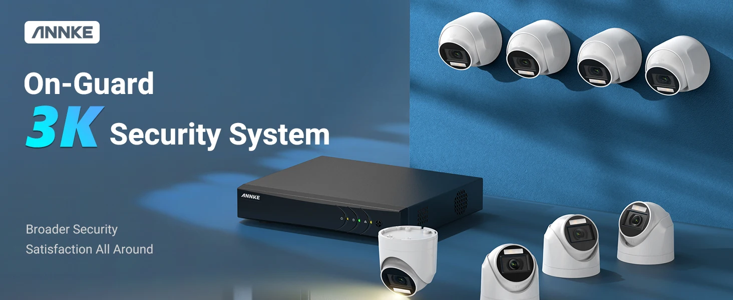 ANNKE 8CH 5MP Lite HD Video Security Camera System 5IN1 H.265+ DVR With 8X 5MP Dome Home CCTV Surveillance Cameras