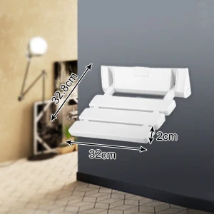 Folding Shower Seat Wall Mounted Secure Folding Shower Bench Space Saving Mounted Shower Seat Luxury Fold Down Shower Seat