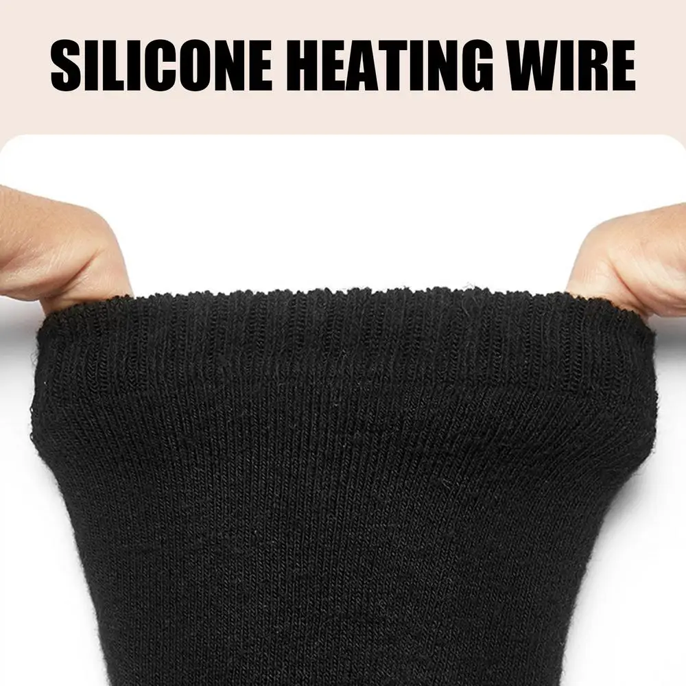 Heated Socks Rechargeable USB Electric Heated Socks Warm Cotton Sock Long Stocking 5V Fast Heating Winter Warmth Supplies Unisex