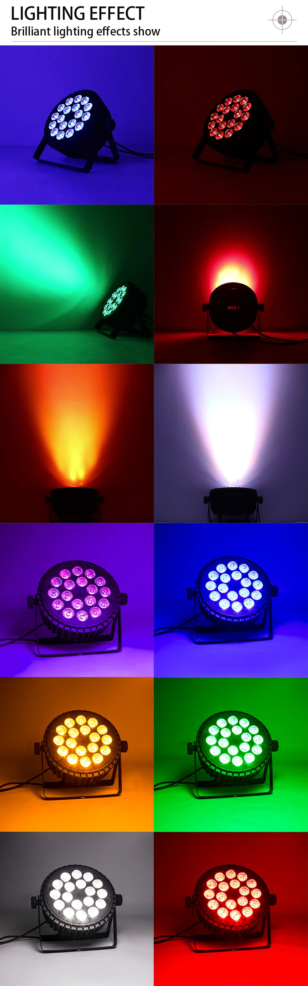 SHEHDS LED 4pcs 18x12W RGBW/18x18W RGBWA+UV Flat Par Lighting Aluminum Alloy DJ Disco Stage Equipment Christmas Decoration