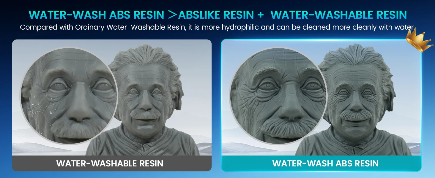 SUNLU 1KG ABS Like /Water Washable ABS Resin 1000G/Bottle 405nm Rapid UV-Curing Photopolymer Resin For LCD 3D Printer Material