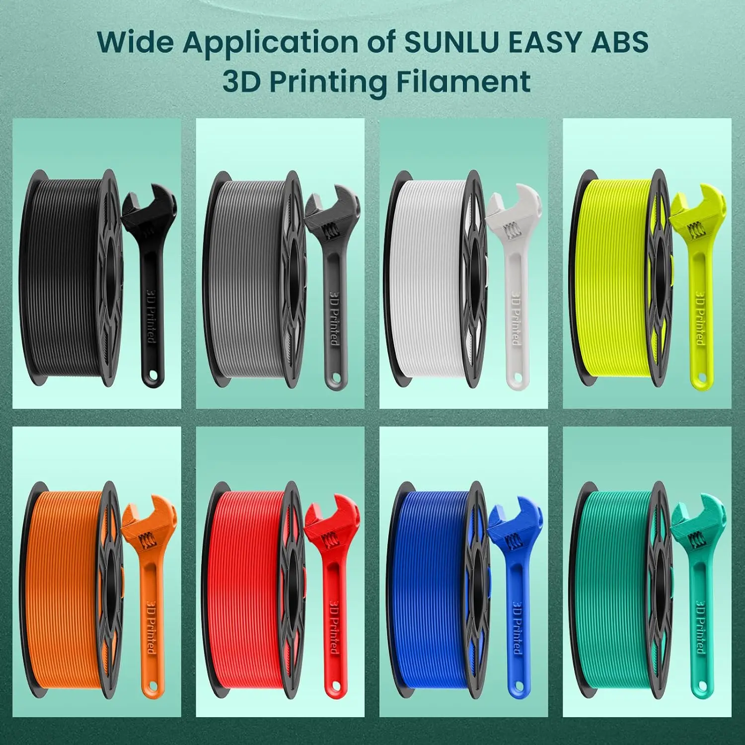 SUNLU 10KG 3D Filament PLA/PLA PLUS/PETG/Easy ABS Filamnet 1.75mm 10Roll 1KG Neatly Wound 3D Printer Filament for 3D Printer