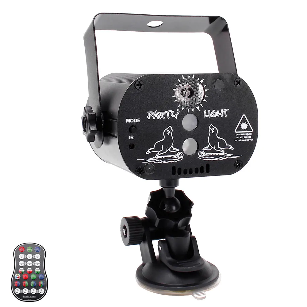 U'King L-aser Light+RGB LED Party Light Stage Effect Light Without Battery with Suction Cup and Remote Control for DJ Party KTV