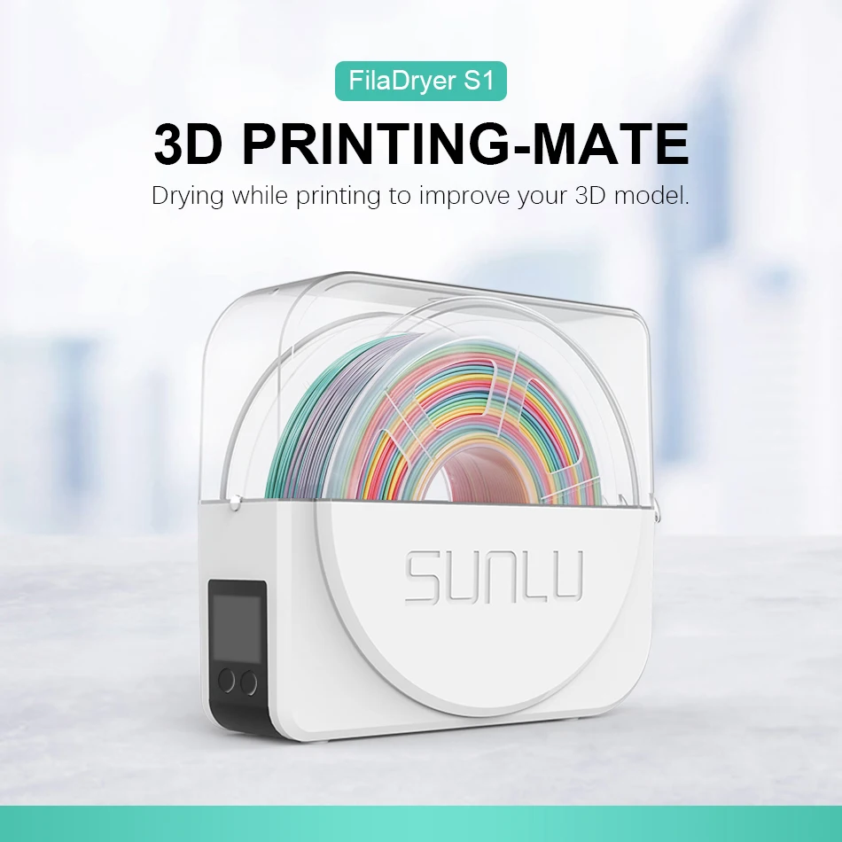 SUNLU S1+ 3D Filament Drying Box Fila-Dryer Drying Filament Storage Box Keeping Filament Dry Holder For 3D Printing Fast Heating