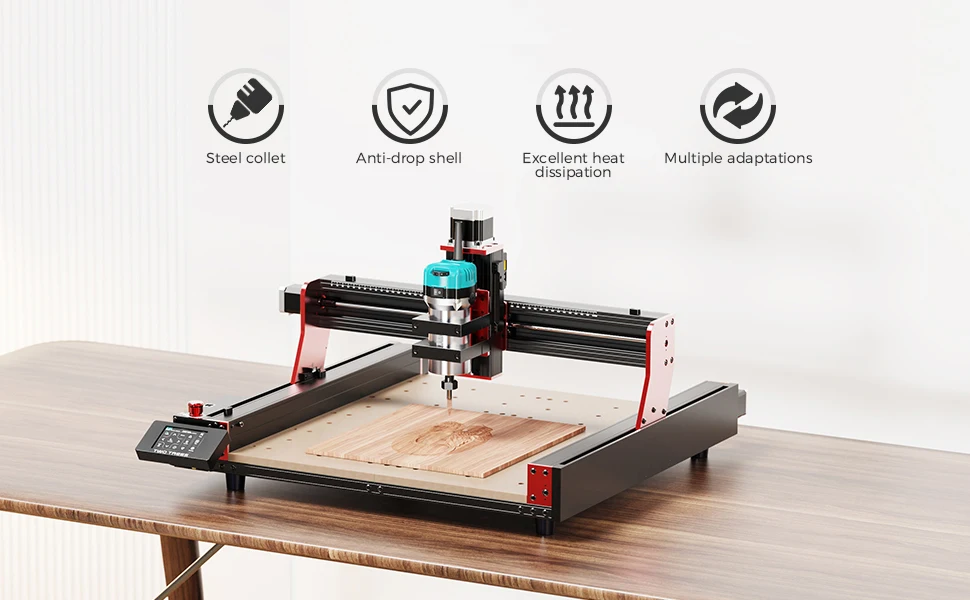 TWOTREES TTC 450 Trimmer Kit 800W Wood Trimmer Router Spindle For TTC450 Engraver Wood Router Compact Router Tool With Case