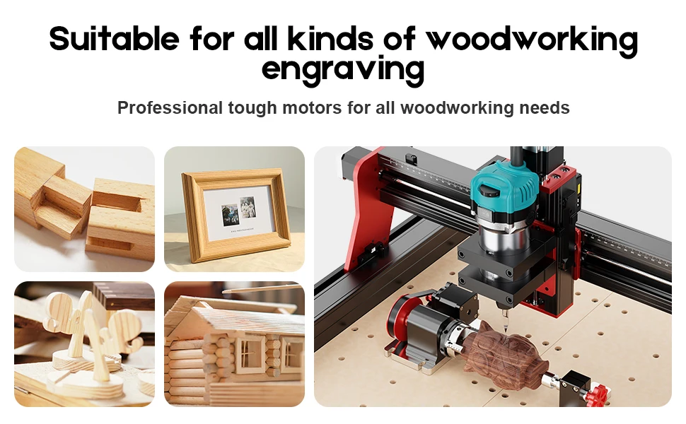 TWOTREES TTC 450 Trimmer Kit 800W Wood Trimmer Router Spindle For TTC450 Engraver Wood Router Compact Router Tool With Case