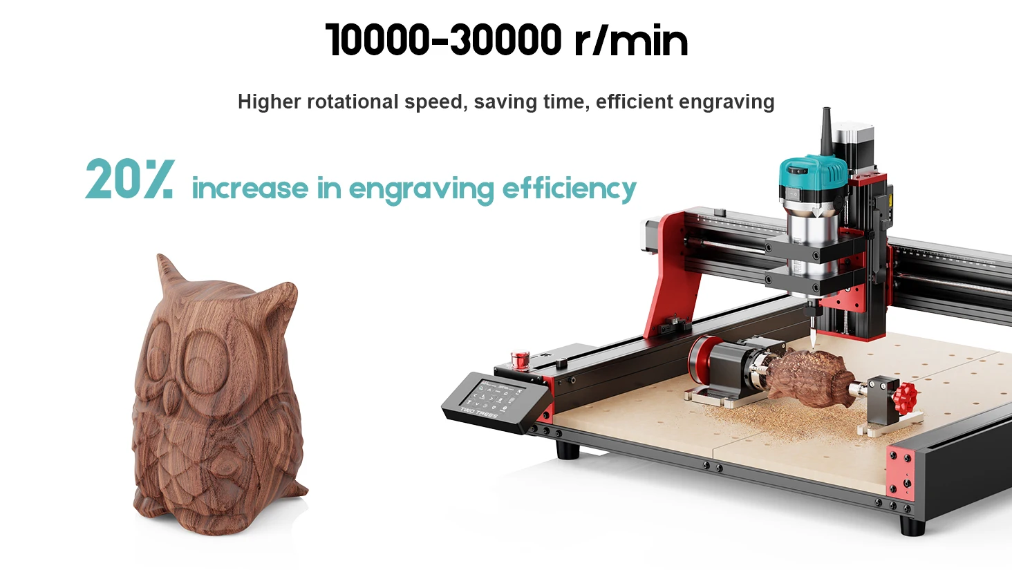 TWOTREES TTC 450 Trimmer Kit 800W Wood Trimmer Router Spindle For TTC450 Engraver Wood Router Compact Router Tool With Case