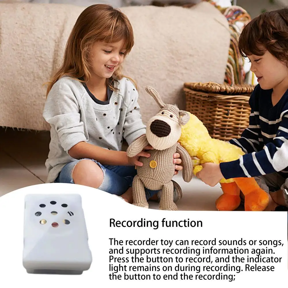 Voice Recorder for Stuffed Animal Square Voice Recording Device Recordable Stuffed Animal Insert Square Voice Box for Plush Toy