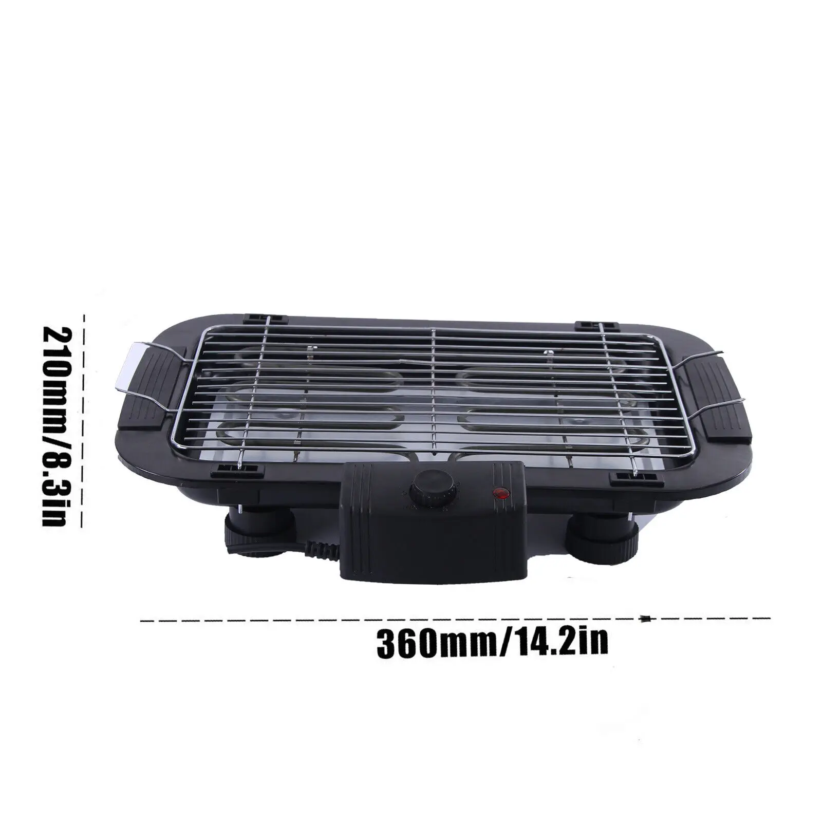DayPlus Electric Smokeless Grill, 1500W Electric Indoor BBQ Barbecue Grill, Household Cooking&Adjustable Temperature&Drip Tray