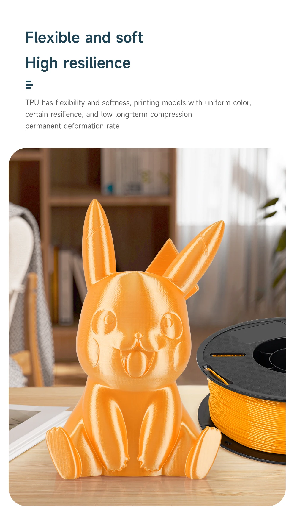 6.6LBS PLA PETG TPU 3D Printer Filament 1.75mm Dimensional Accuracy+/-0.03mm 3D Printer Materials Fit Most FDM 3D Printers