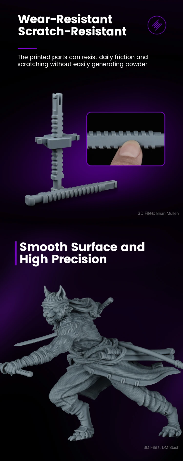 Resione Tough74 V2 3D Printer Tough Resin Wear-resistant Photopolymer Resin Designed For Durable Action Figures