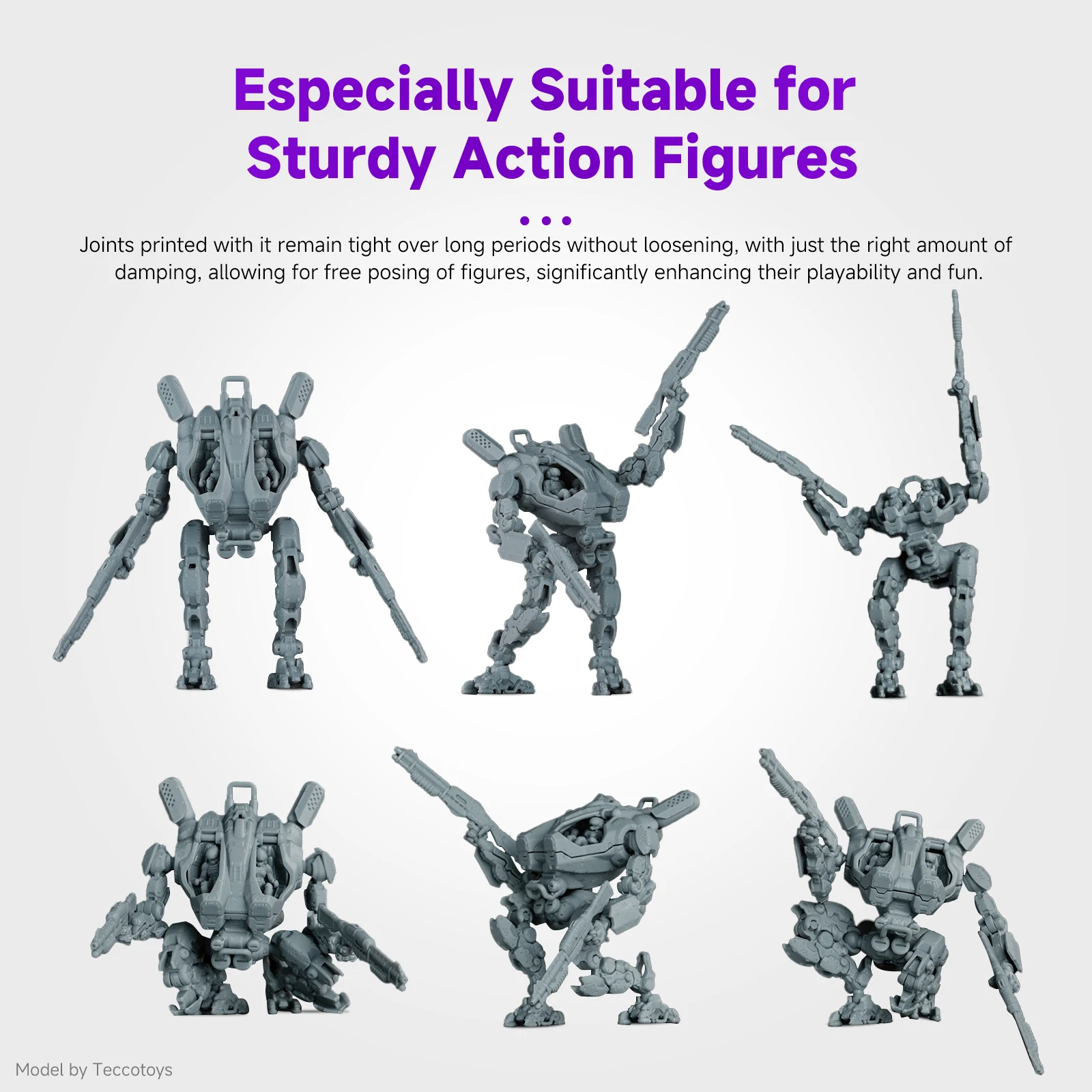 Resione Tough74 V2 3D Printer Tough Resin Wear-resistant Photopolymer Resin Designed For Durable Action Figures